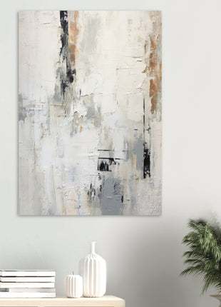 White abstract painting poster