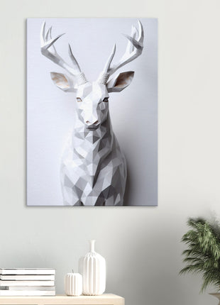 Geometric 3D deer poster