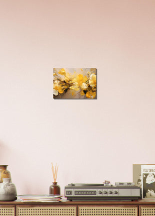 Yellow flower paint explosion poster