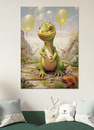 Dino & dino egg balloons poster