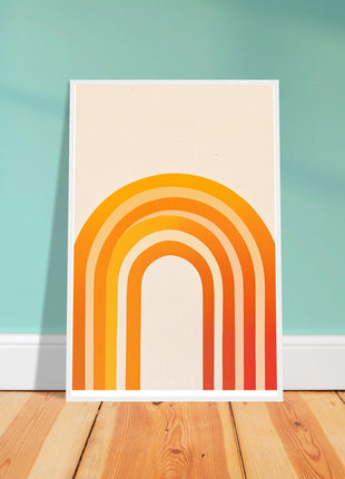 Retro rainbow archway poster