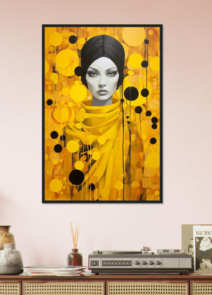 Lady in yellow poster