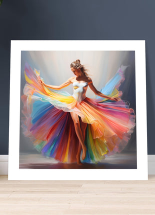 Regenboog danser poster