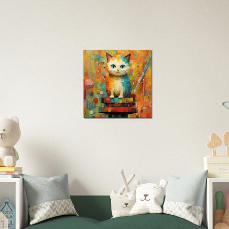 Colorful Abstract Cat Art Print