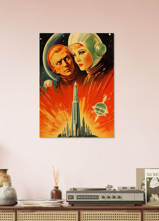 Futuristic vintage poster