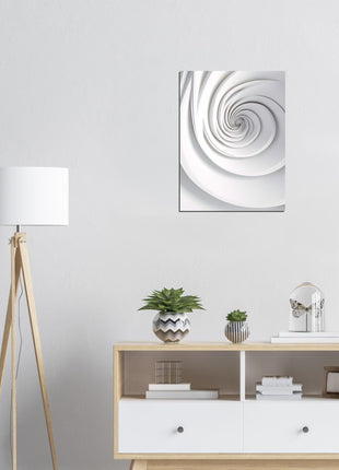 White swirl spiral modern poster