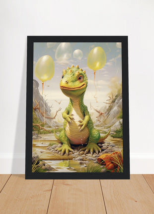 Dino & dino egg balloons poster