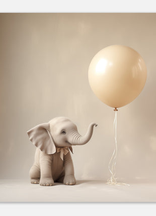 Babyolifant met ballon - Kinderposter