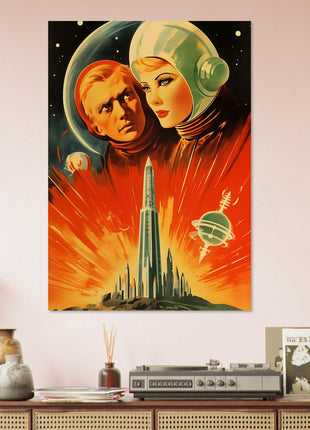 Futuristic vintage poster