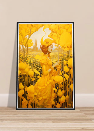 Yellow surrealistic poster