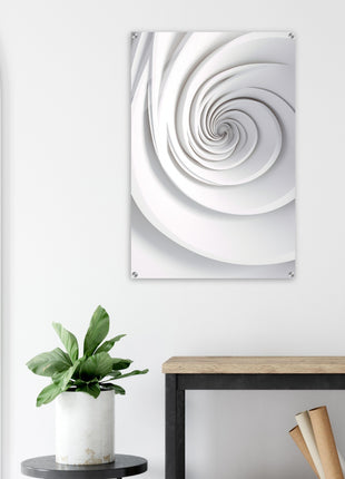 White swirl spiral modern poster