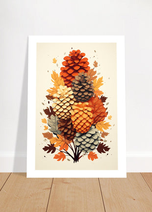 Pinecone modern fall poster