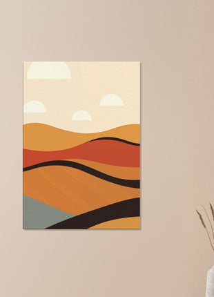 Abstract fall landscape poster