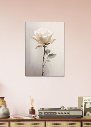 White rose painting