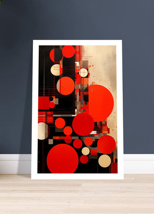 Red abstract poster