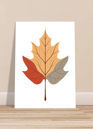 Fall leaf poster