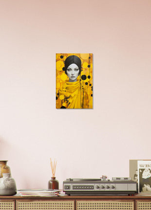 Lady in yellow poster