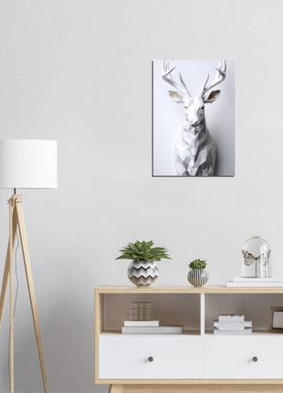 Geometric 3D deer poster