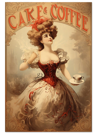 Taart & Koffie Vintage keukenposter