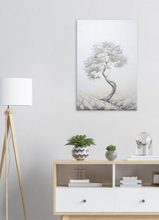 White tree painting poster