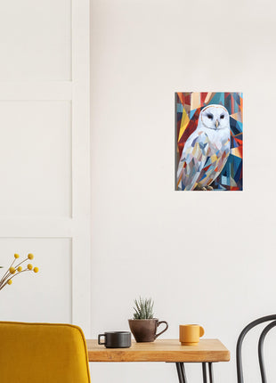 Colorful Owl Poster Embracing Artistic Symmetry