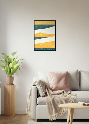 Abstract mountain poster - Premium Matte Paper Wooden Framed Poster