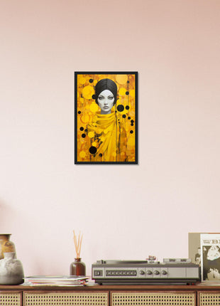 Lady in yellow poster