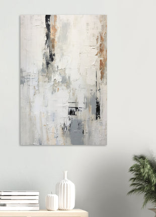 White abstract painting poster