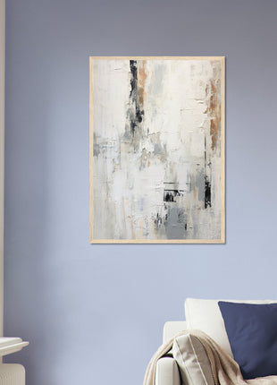 White abstract painting poster