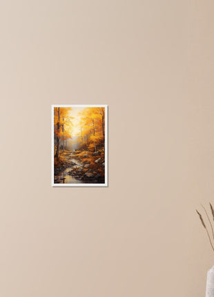 Orange forest in fall poster