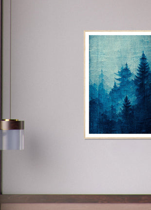 Blue forest poster