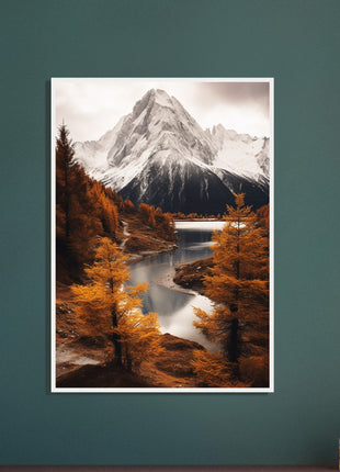 Herfst berglandschap poster