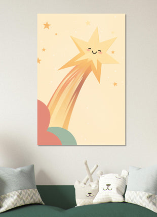 Twinkle shooting star - Childrens room poster