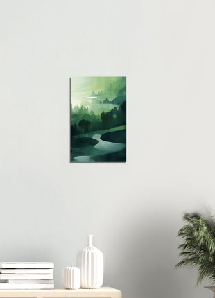 Green abstract landscape poster (part 3 of 3)