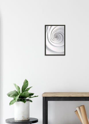 White swirl spiral modern poster