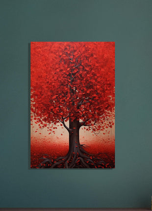 Red tree poster