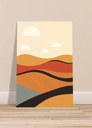 Abstract fall landscape poster