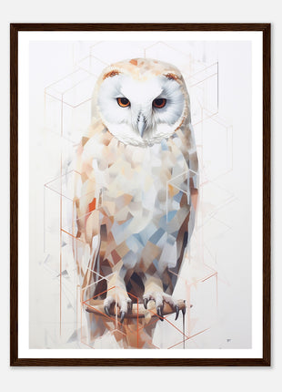 Geomagical Owl Poster : A Captivating Blend of Geometry and Nature