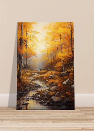 Orange forest in fall poster