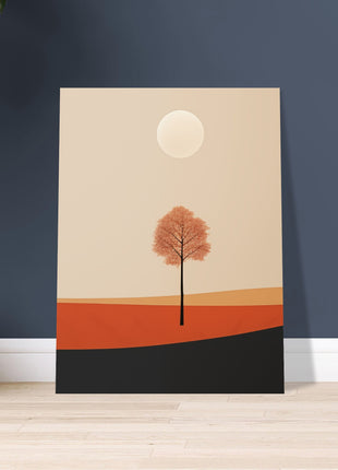 Fall sun landscape poster