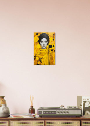 Lady in yellow poster