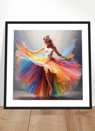 Regenboog danser poster