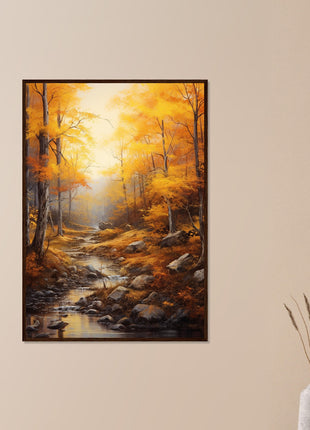 Orange forest in fall poster