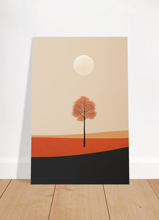 Herfstzon landschap poster