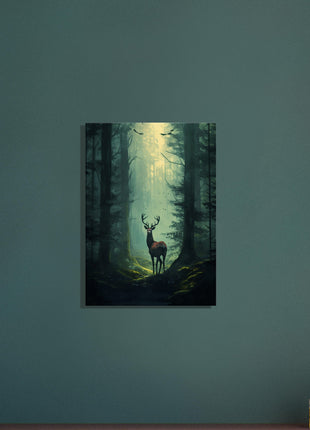 Deer in the woods poster