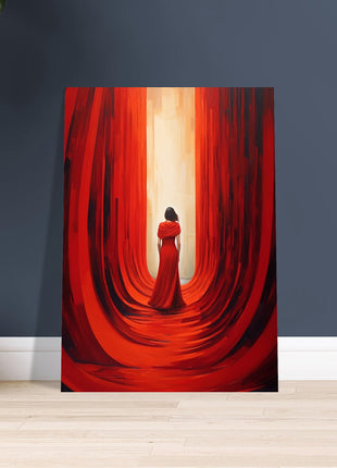 Lady in red poster