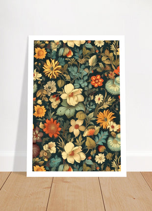 Vintage flower pattern poster