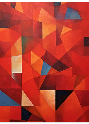 Red abstract geometric poster