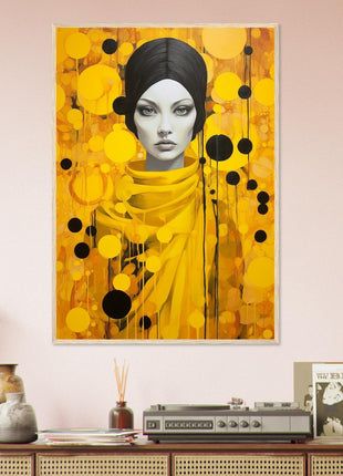 Lady in yellow poster