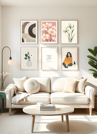 California Flower Market - Minimalist Botanical Art Print